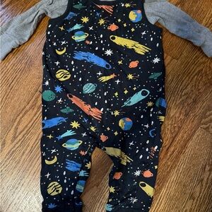 Hanna Andersson Space-Themed Romper set 12-18m